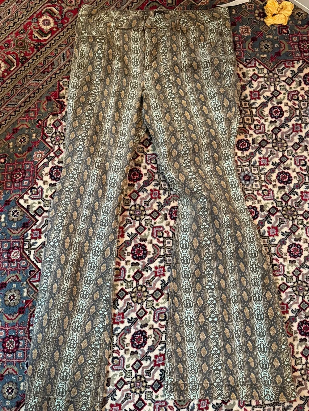 BDG Multicolor Snakeskin Flare Jeans